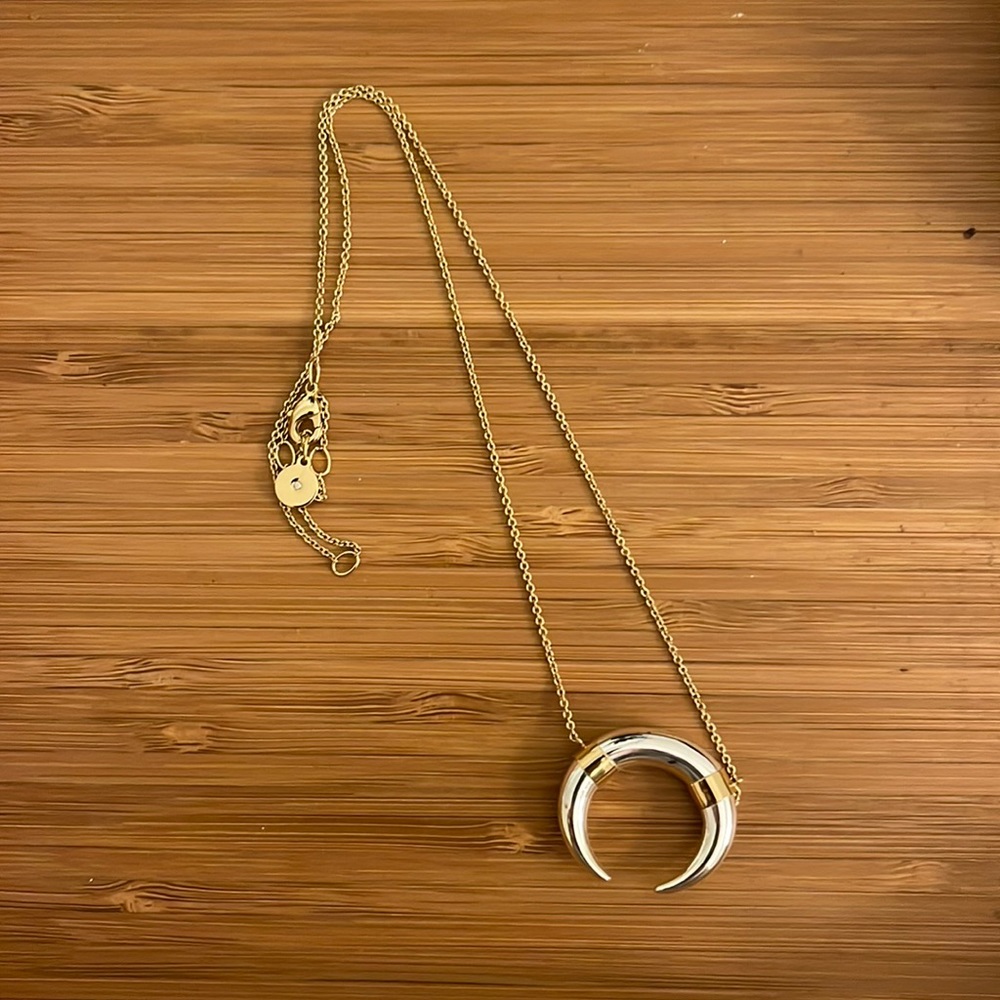 Lightly Used Gold & Silver Stella & Dot 🌙 Crescent 🌙 Necklace
